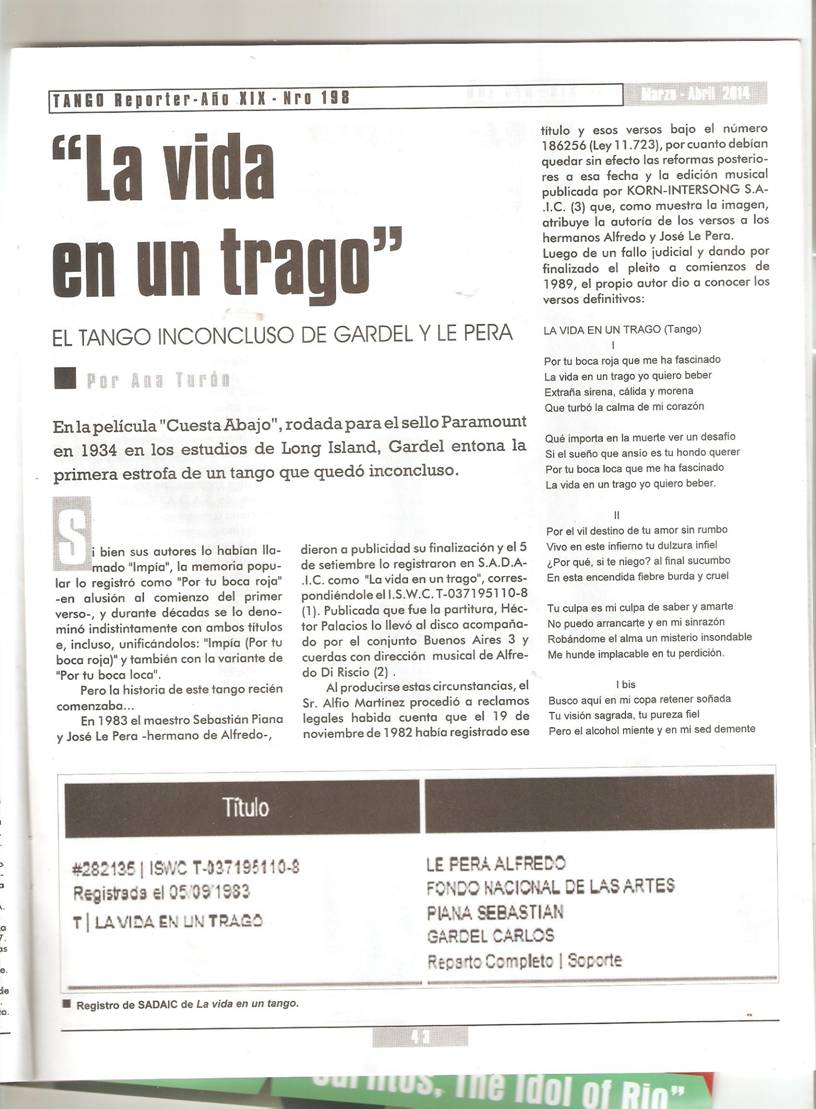 LA VIDA ES UN TRAGO